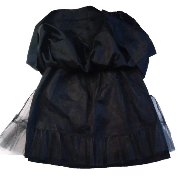 SYLVIA WHYTE Girls 7 BLACK SPARKLE SEQUIN DRESS holidays Christmas Halloween wed - Picture 7 of 15